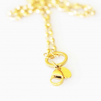 Ball Link Necklace - 28 inches (71cm) - Gold Tone
